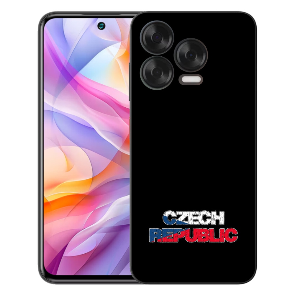 Gelový kryt mmCase na ZTE Blade V70 Vita - Czech Republic černé pozadí