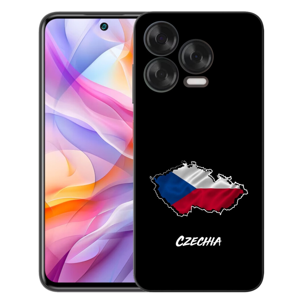 Gelový kryt mmCase na ZTE Blade V70 Vita - Czechia černé pozadí