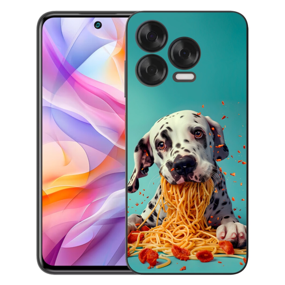 Gelový kryt mmCase na ZTE Blade V70 Vita - dalmatin a špagety