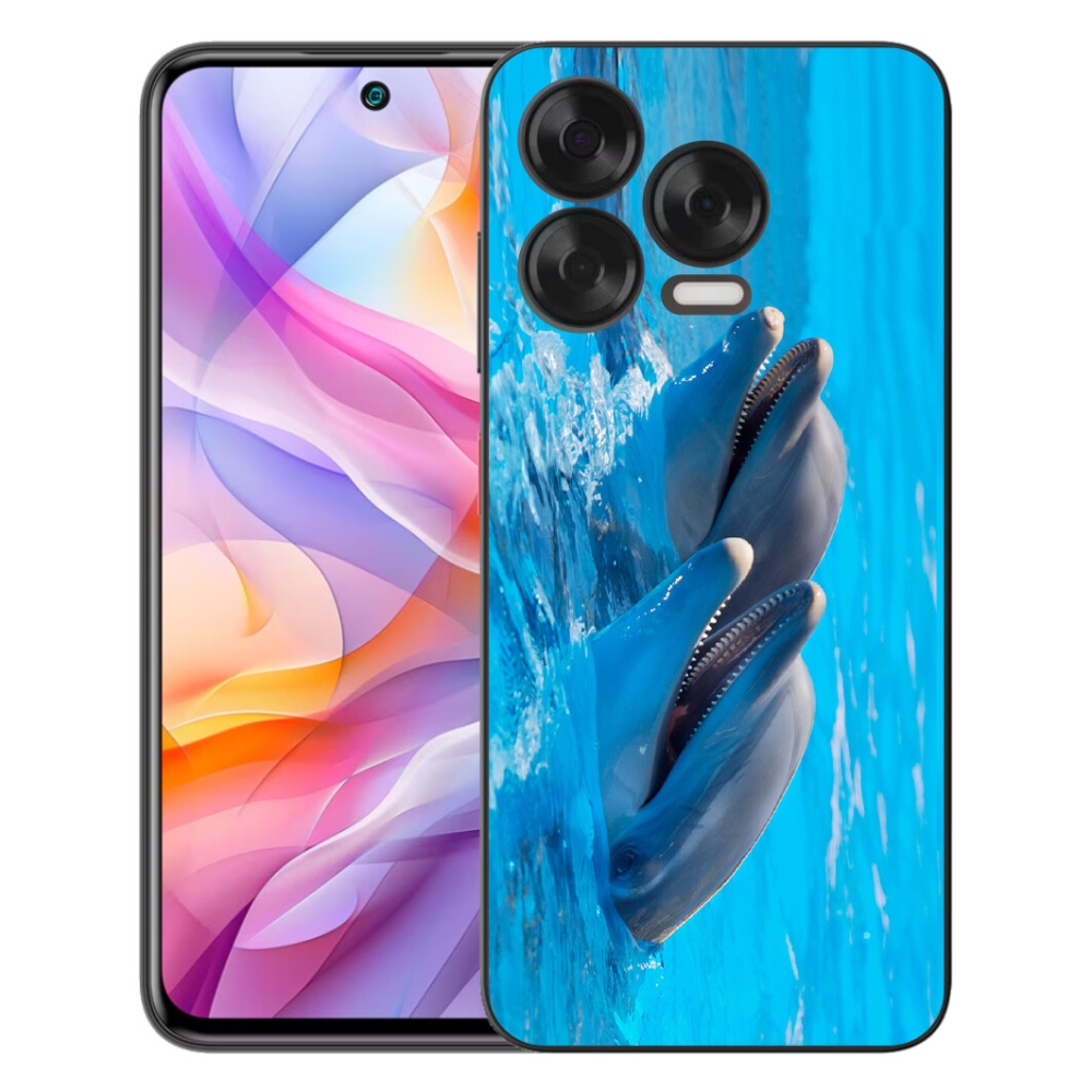 Gelový kryt mmCase na ZTE Blade V70 Vita - delfíni
