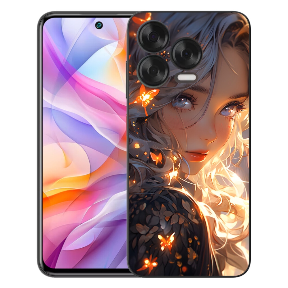 Gelový kryt mmCase na ZTE Blade V70 Vita - dívka a motýli
