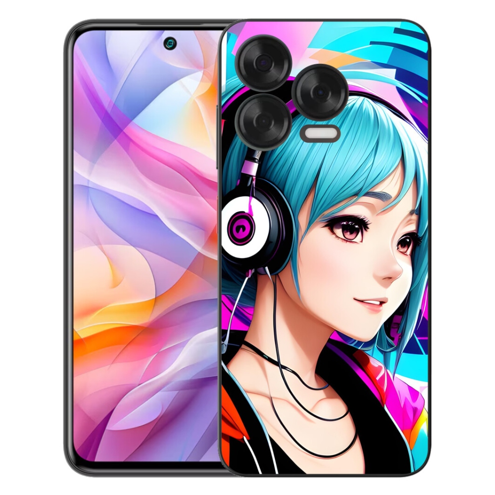Gelový kryt mmCase na ZTE Blade V70 Vita - dívka se sluchátky