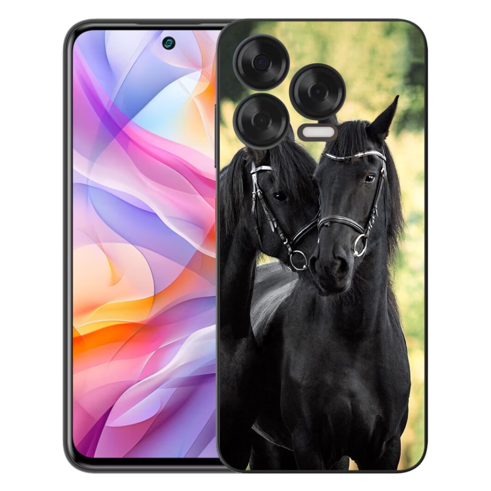 Gelový kryt mmCase na ZTE Blade V70 Vita - dva černí koně