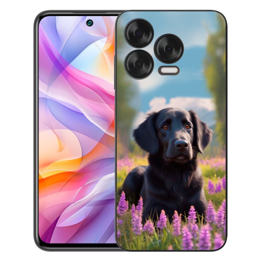 Gelový kryt mmCase na ZTE Blade V70 Vita - elegantní černý retrívr