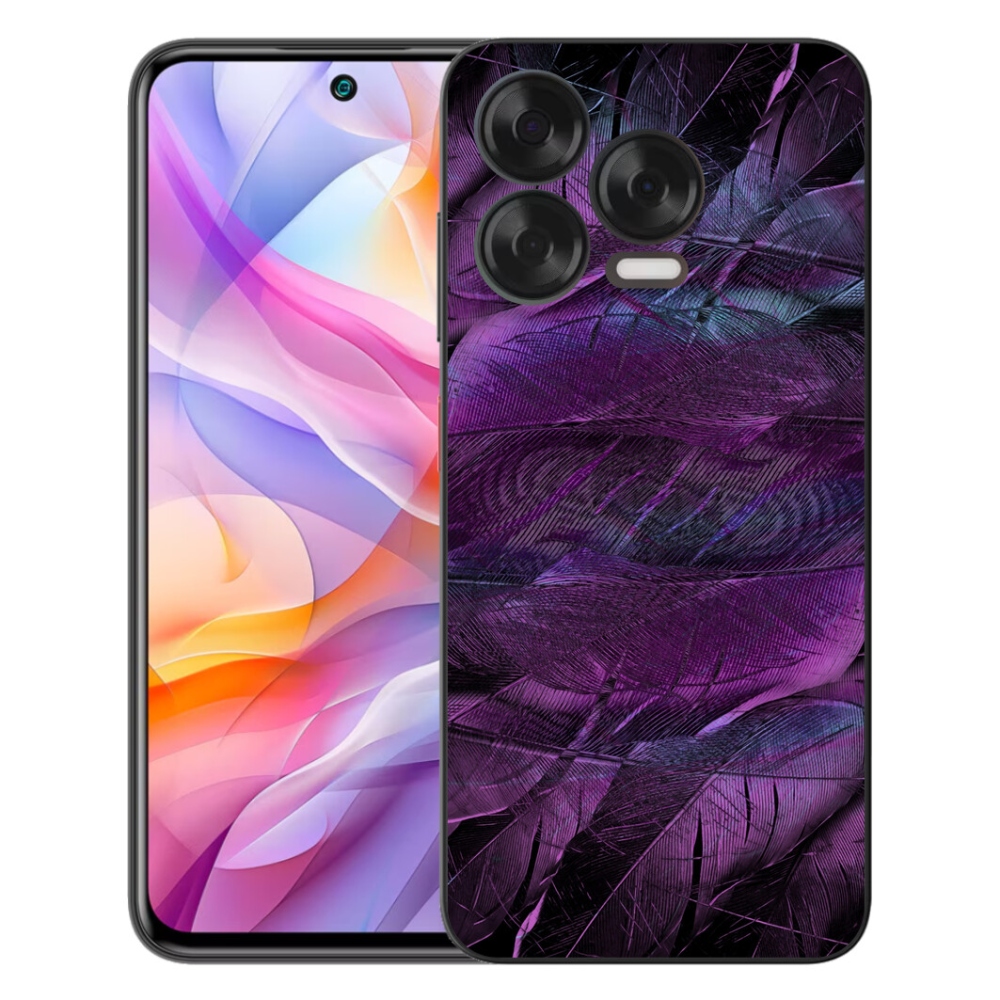 Gelový kryt mmCase na ZTE Blade V70 Vita - fialová pírka