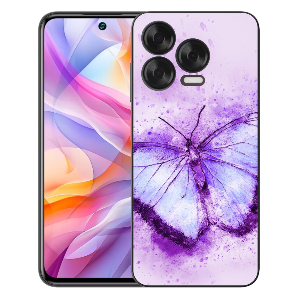 Gelový kryt mmCase na ZTE Blade V70 Vita - fialový motýl