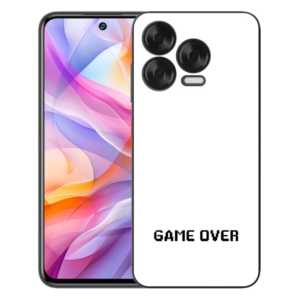 Gelový kryt mmCase na ZTE Blade V70 Vita - game over bílé pozadí