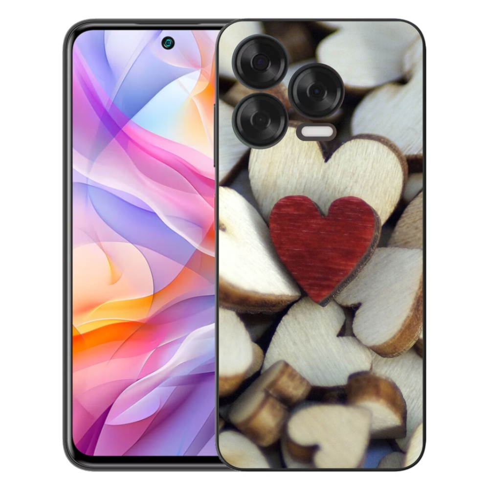Gelový kryt mmCase na ZTE Blade V70 Vita - gravírované červené srdce 
