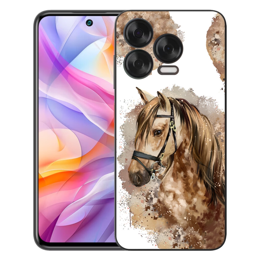 Gelový kryt mmCase na ZTE Blade V70 Vita - hnědý kreslený kůň