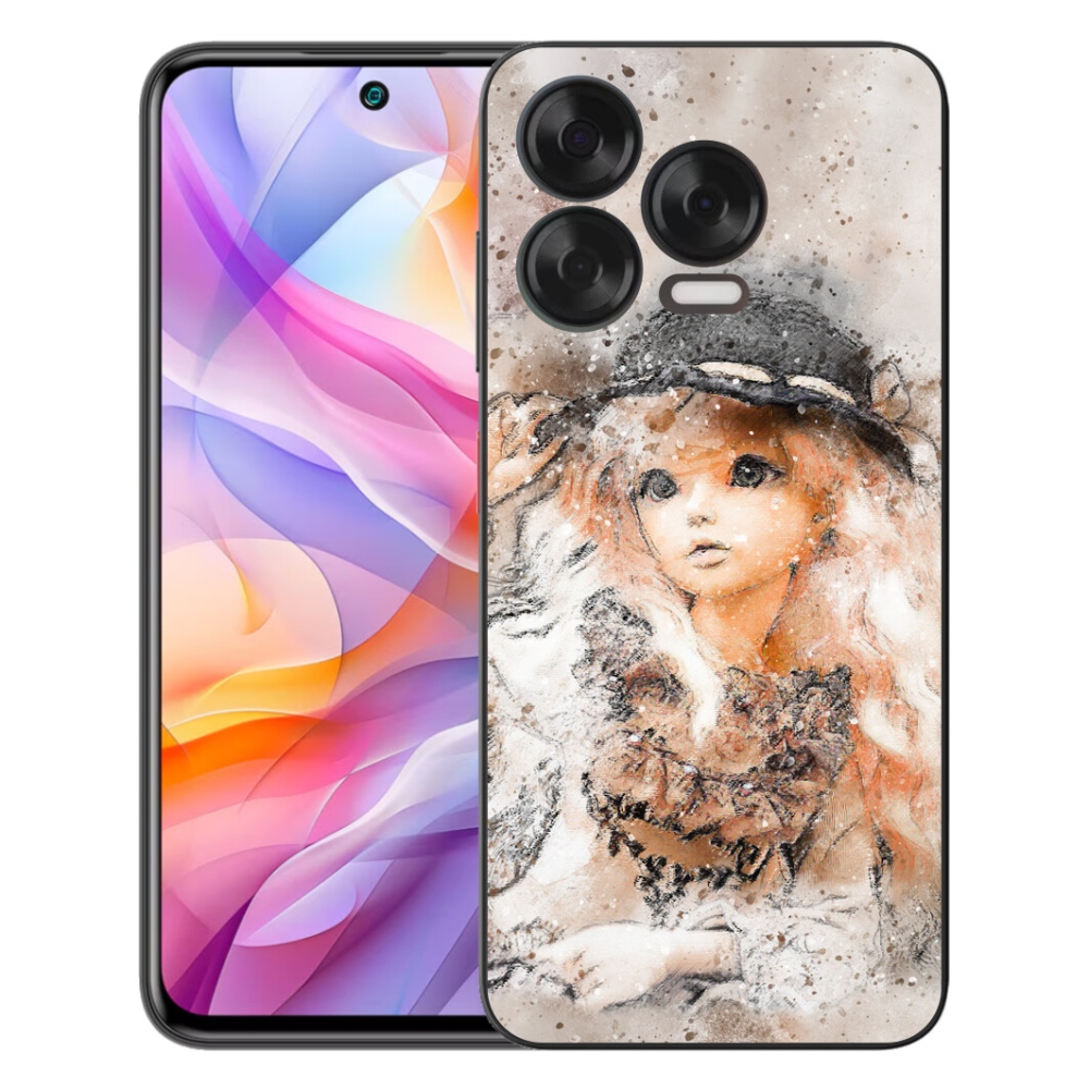 Gelový kryt mmCase na ZTE Blade V70 Vita - holčička s kloboukem