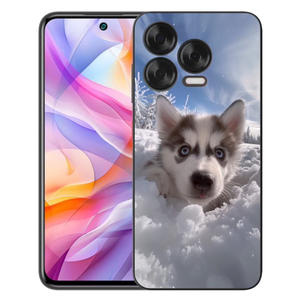 Gelový kryt mmCase na ZTE Blade V70 Vita - husky ve sněhu