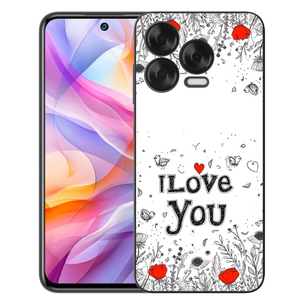 Gelový kryt mmCase na ZTE Blade V70 Vita - I love you bílé pozadí