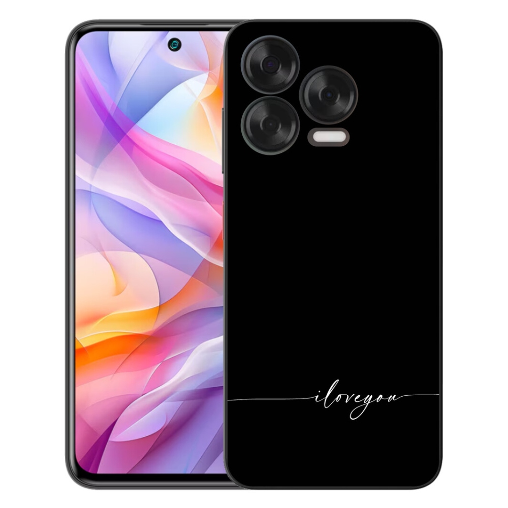 Gelový kryt mmCase na ZTE Blade V70 Vita - I love you černé pozadí