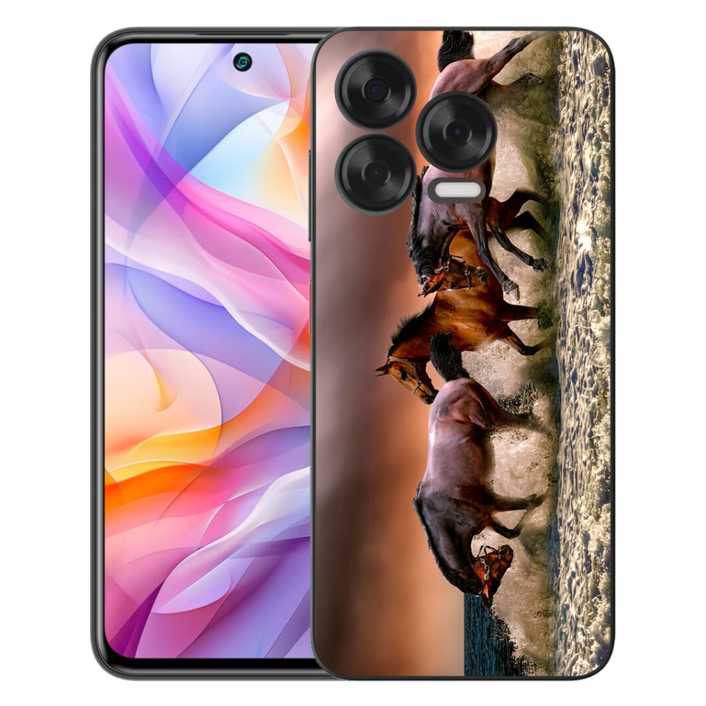 Gelový kryt mmCase na ZTE Blade V70 Vita - koně 1
