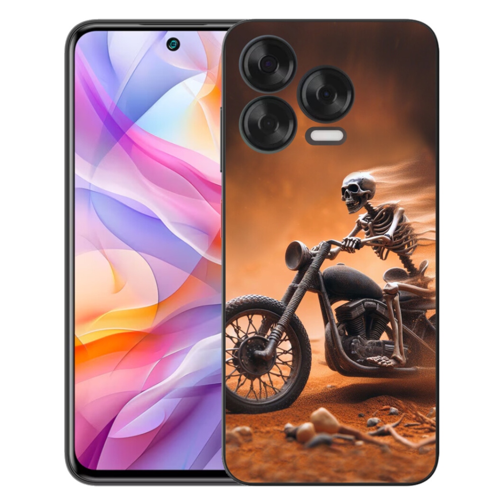 Gelový kryt mmCase na ZTE Blade V70 Vita - kostra na motorce