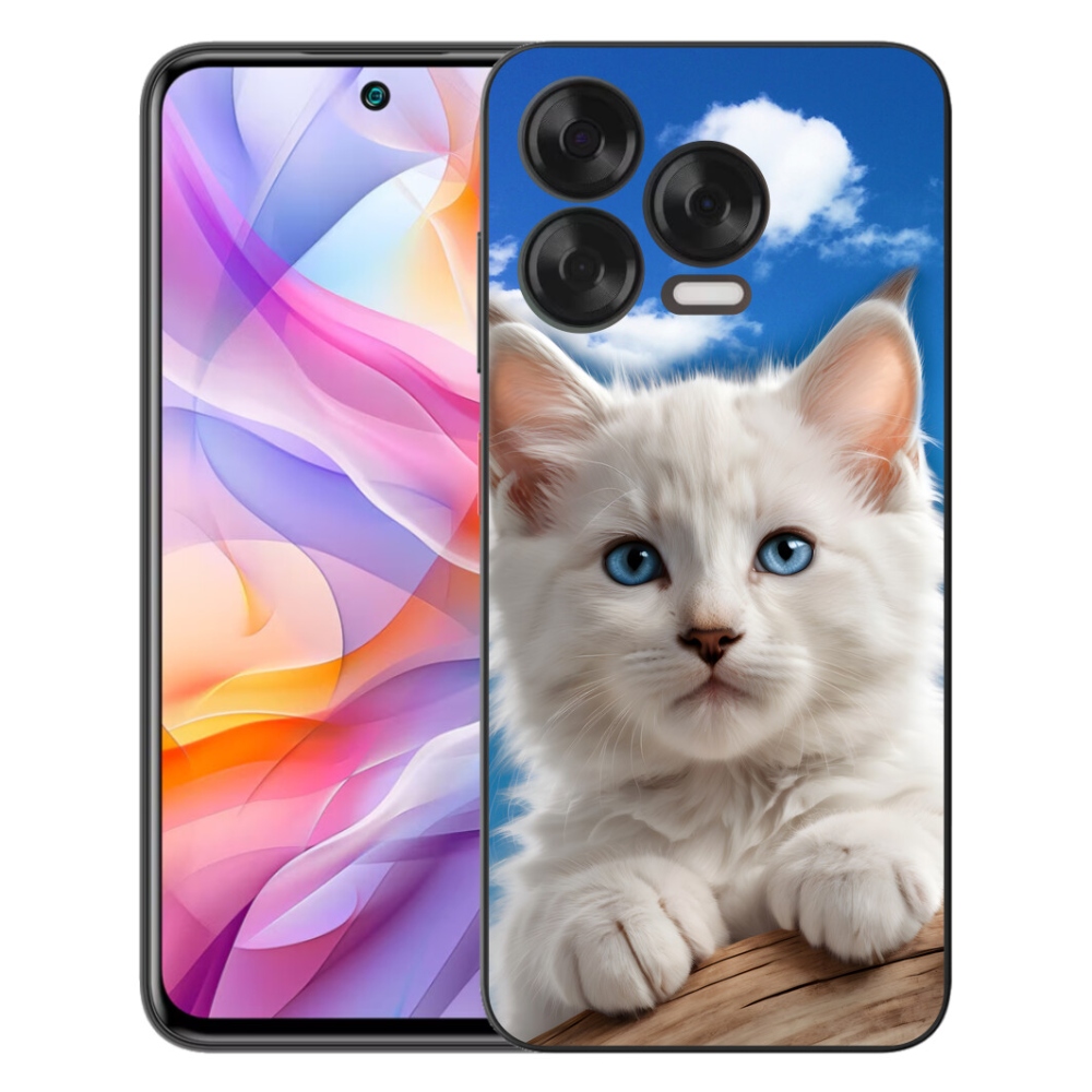 Gelový kryt mmCase na ZTE Blade V70 Vita - kotě a oblaka