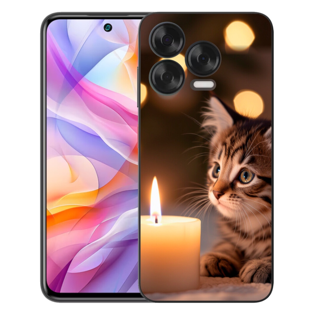 Gelový kryt mmCase na ZTE Blade V70 Vita - kotě a svíčka