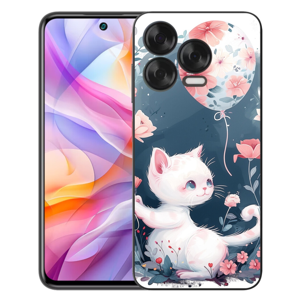 Gelový kryt mmCase na ZTE Blade V70 Vita - kotě s balónkem