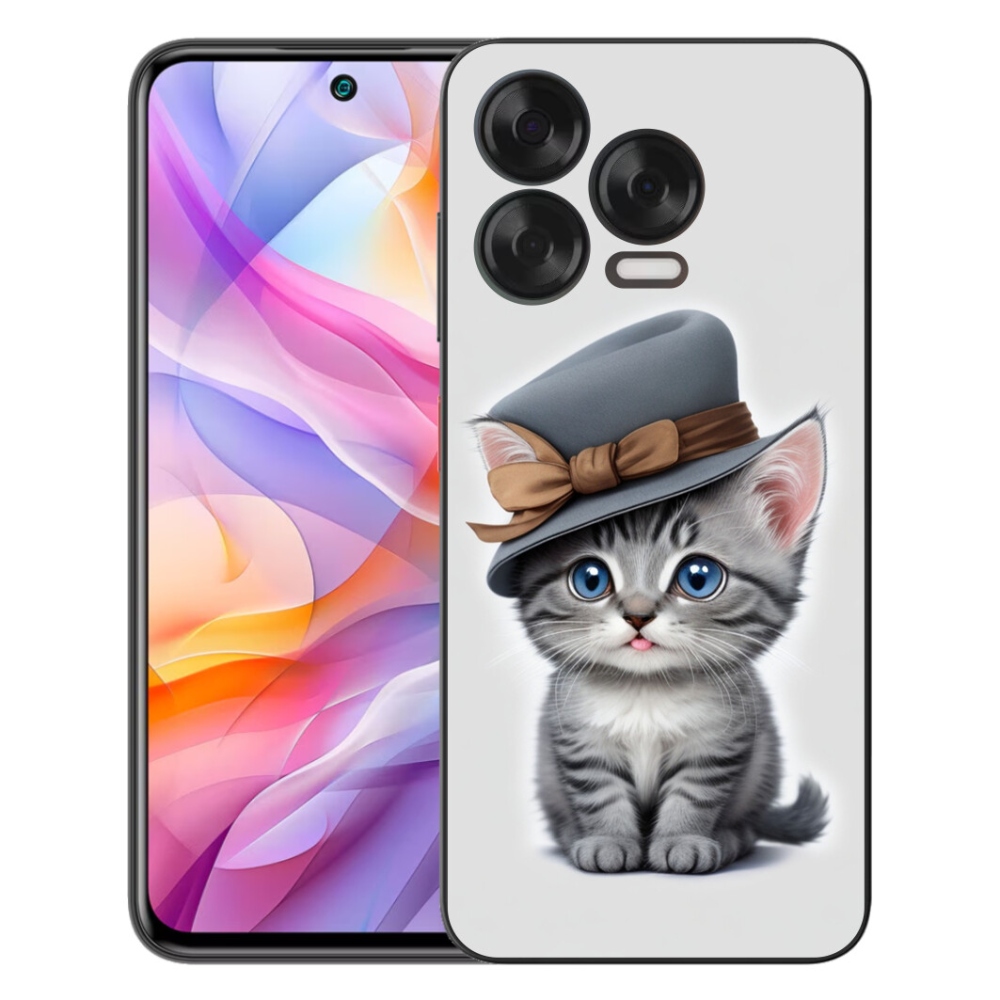 Gelový kryt mmCase na ZTE Blade V70 Vita - kotě s kloboukem