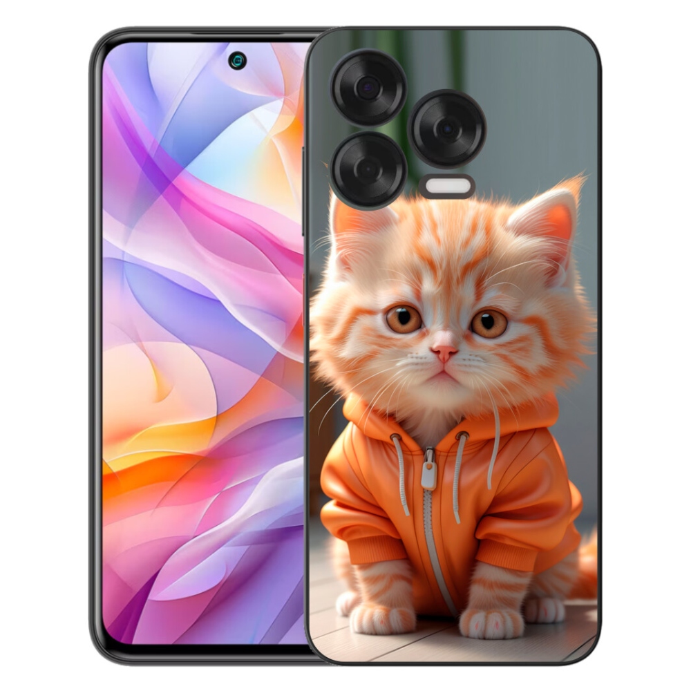 Gelový kryt mmCase na ZTE Blade V70 Vita - kotě v mikině