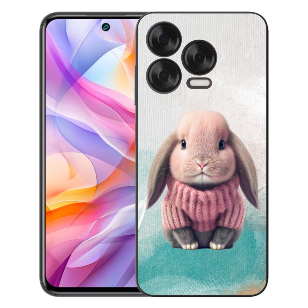 Gelový kryt mmCase na ZTE Blade V70 Vita - králíček ve svetru