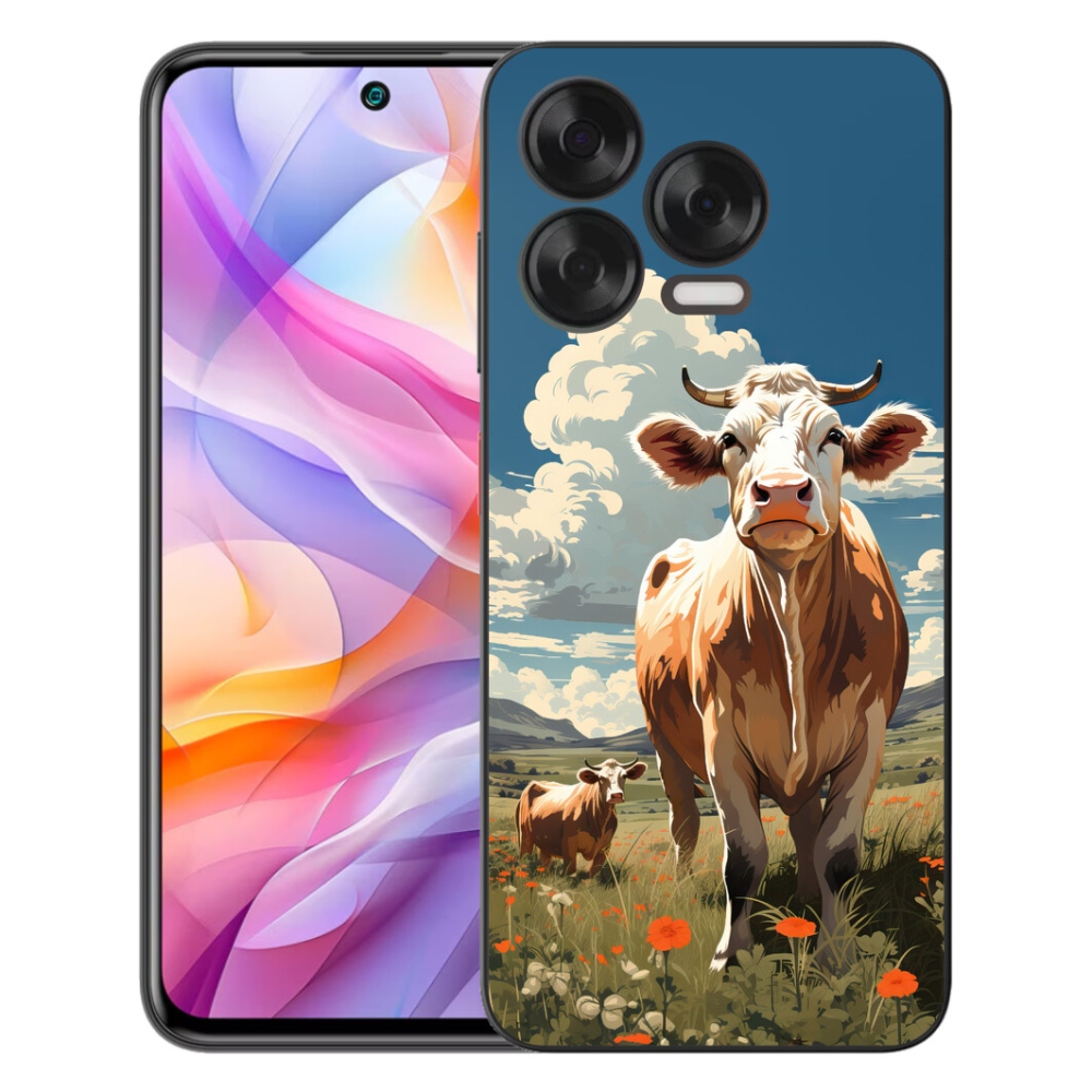 Gelový kryt mmCase na ZTE Blade V70 Vita - krávy na louce