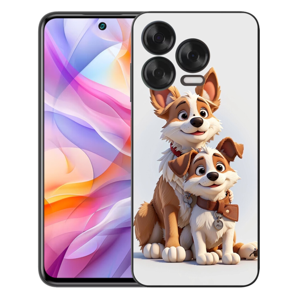 Gelový kryt mmCase na ZTE Blade V70 Vita - kreslení psi