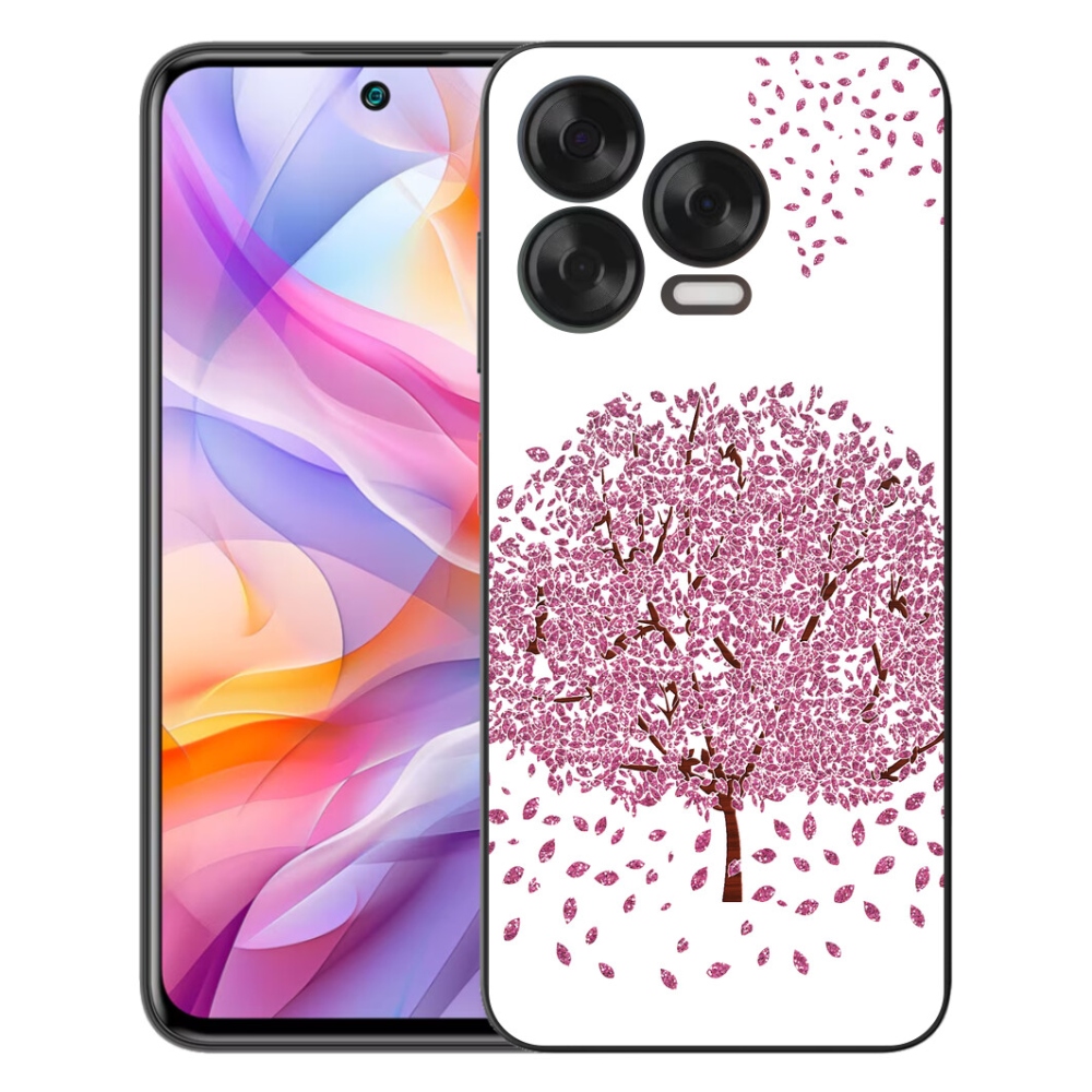 Gelový kryt mmCase na ZTE Blade V70 Vita - kreslený strom s listy