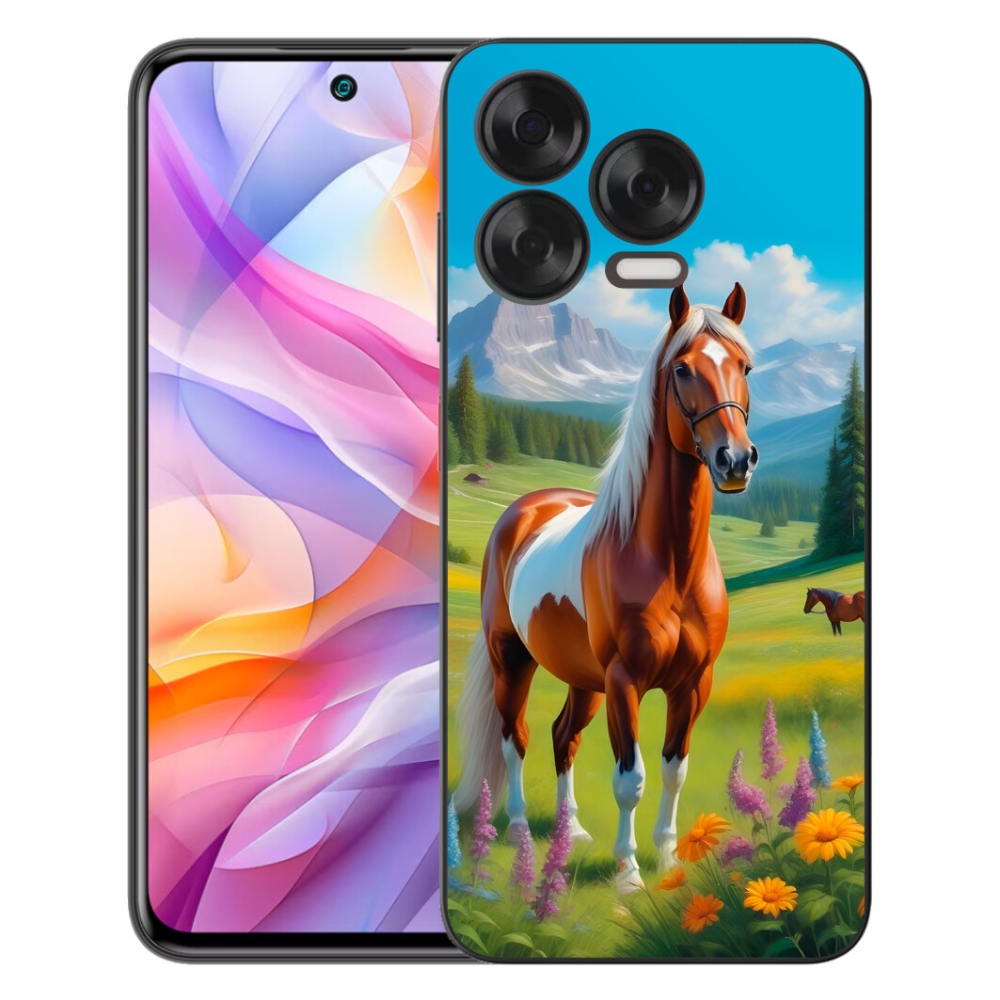 Gelový kryt mmCase na ZTE Blade V70 Vita - kůň na louce