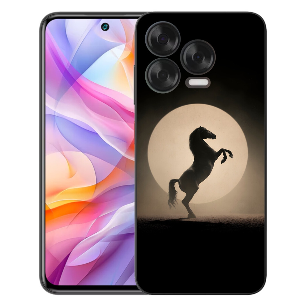 Gelový kryt mmCase na ZTE Blade V70 Vita - kůň v siluetě