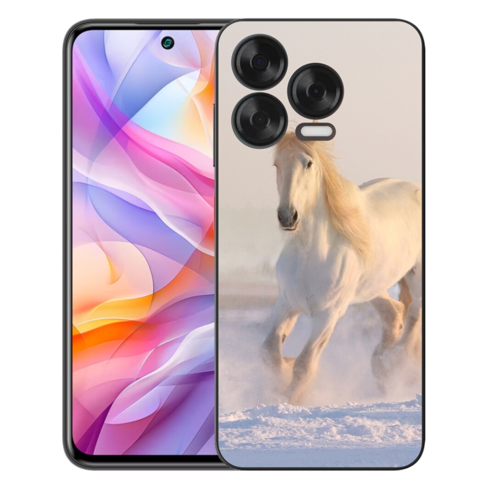 Gelový kryt mmCase na ZTE Blade V70 Vita - kůň ve sněhu
