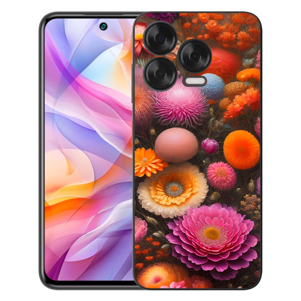 Gelový kryt mmCase na ZTE Blade V70 Vita - květinová kompozice