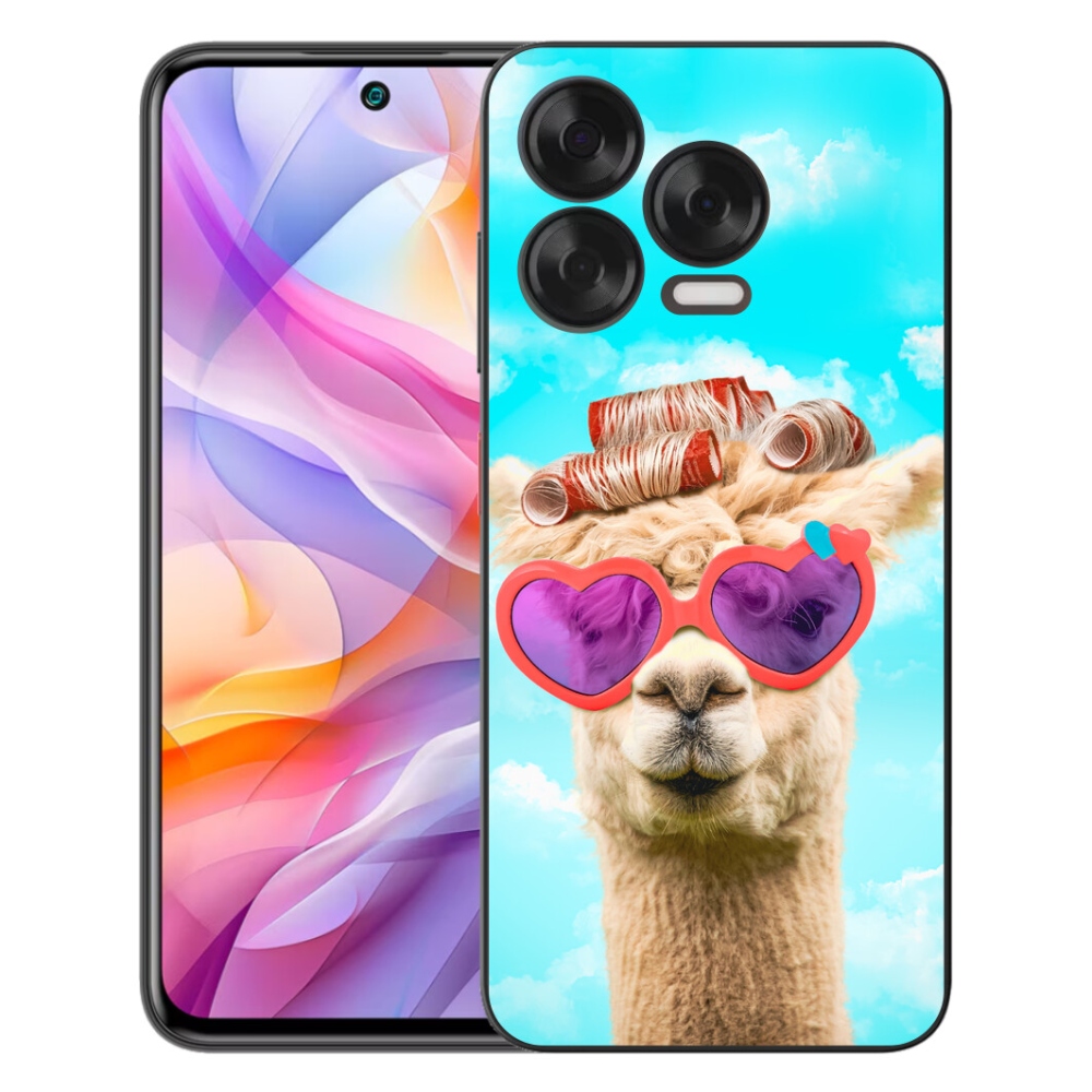 Gelový kryt mmCase na ZTE Blade V70 Vita - lama s brýlemi