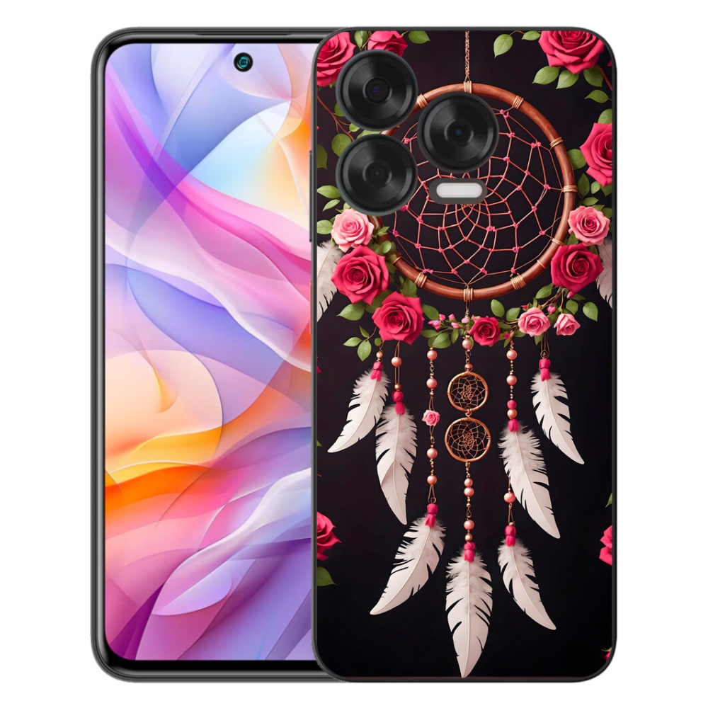 Gelový kryt mmCase na ZTE Blade V70 Vita - lapač snů s růžemi