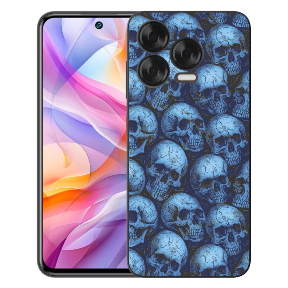 Gelový kryt mmCase na ZTE Blade V70 Vita - lebky