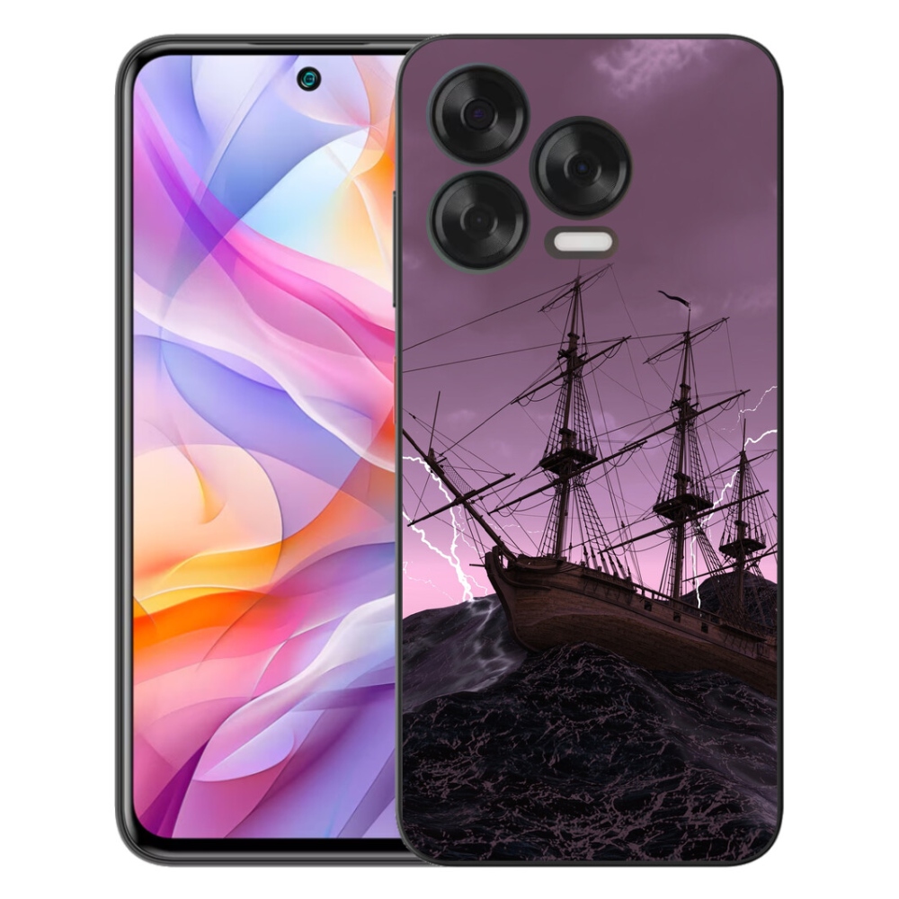 Gelový kryt mmCase na ZTE Blade V70 Vita - loď v bouři