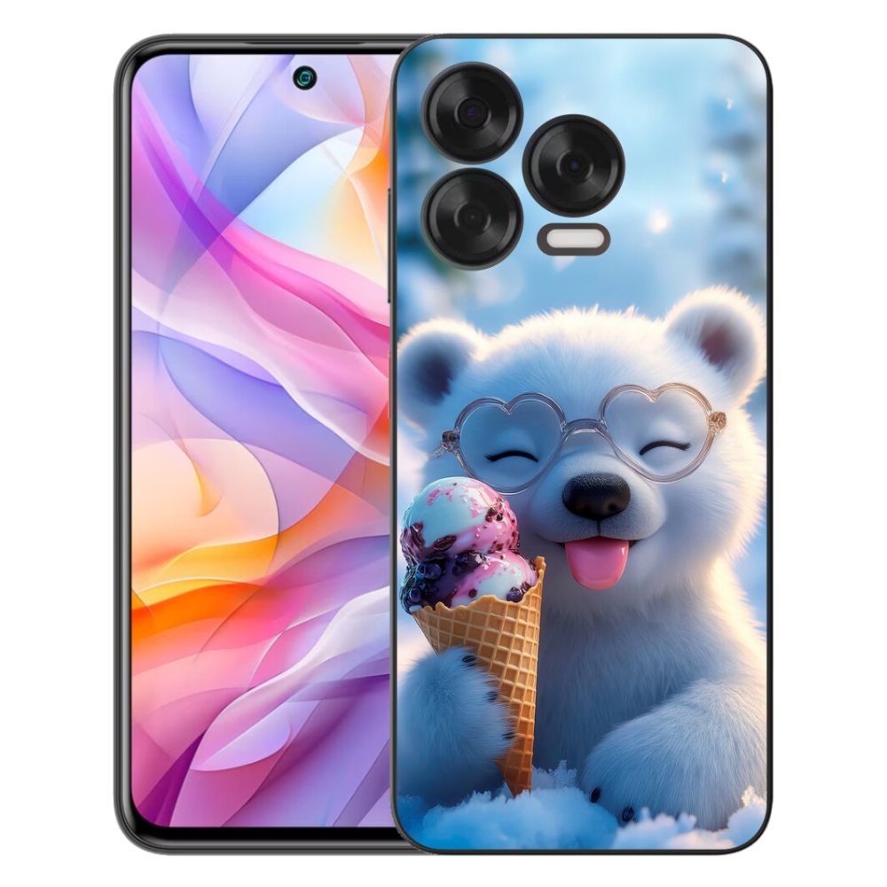 Gelový kryt mmCase na ZTE Blade V70 Vita - medvídek se zmrzlinou