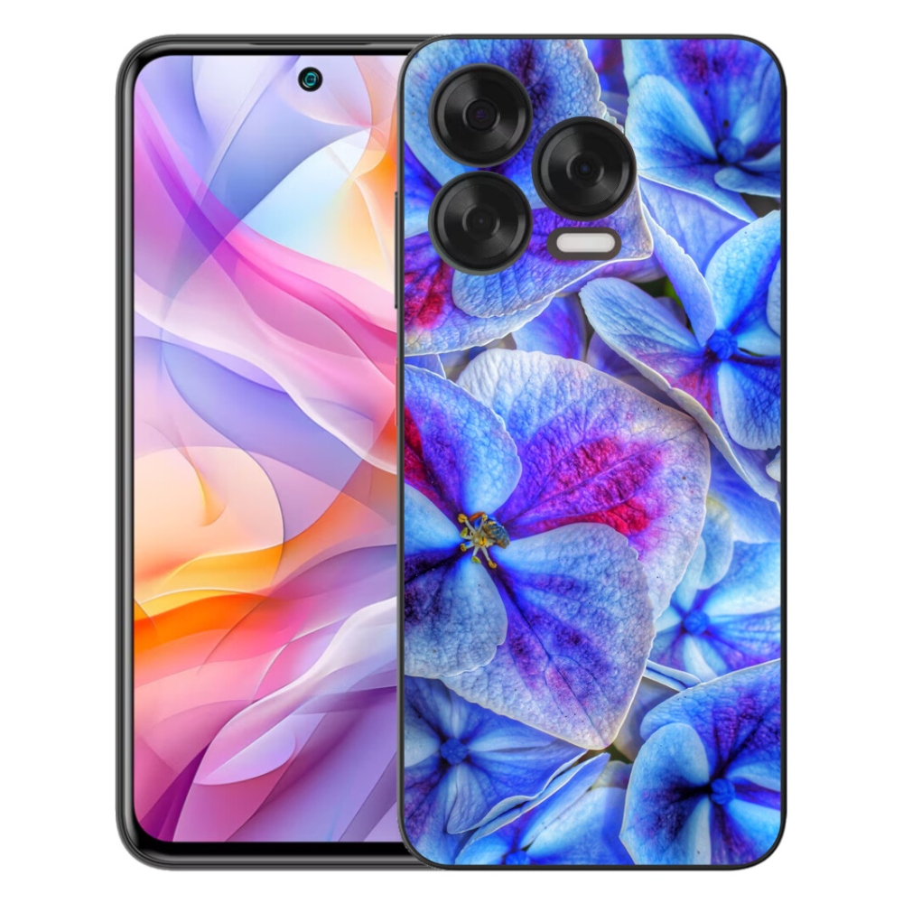 Gelový kryt mmCase na ZTE Blade V70 Vita - modré květy 1