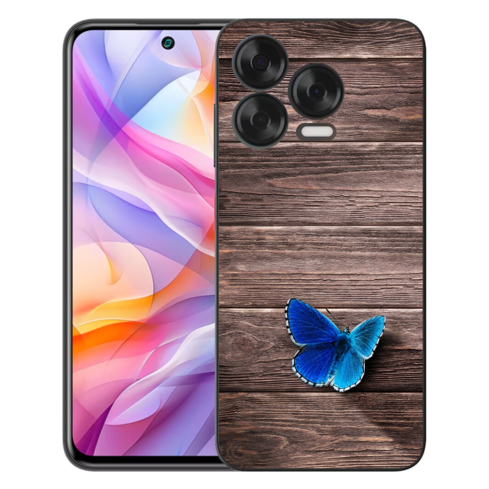 Gelový kryt mmCase na ZTE Blade V70 Vita - modrý motýl 1