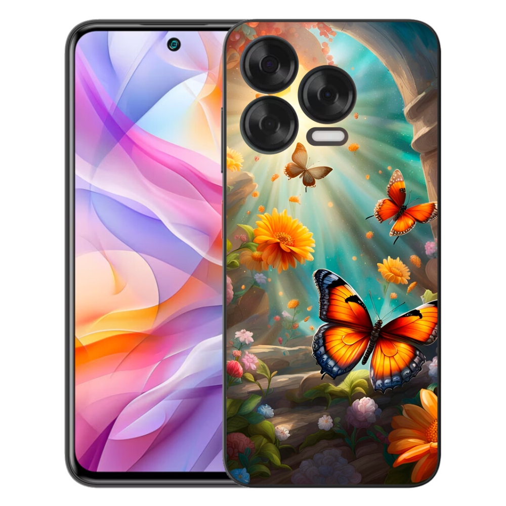 Gelový kryt mmCase na ZTE Blade V70 Vita - motýlí zahrada 2