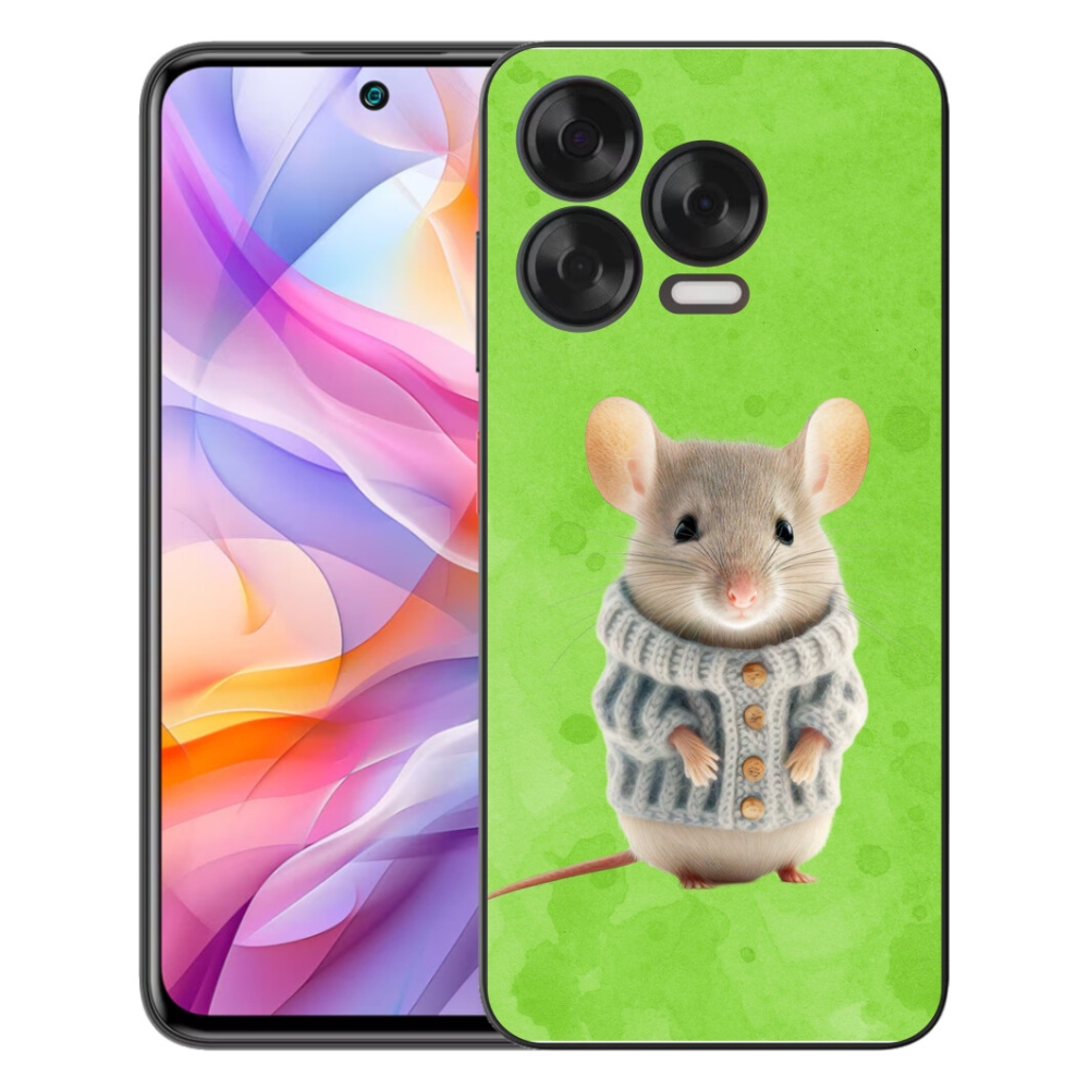 Gelový kryt mmCase na ZTE Blade V70 Vita - myška ve svetru