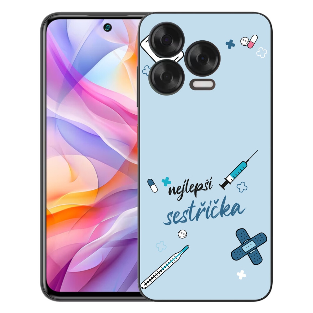 Gelový kryt mmCase na ZTE Blade V70 Vita - nejlepší sestřička modré pozadí