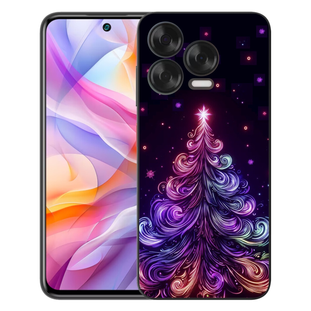 Gelový kryt mmCase na ZTE Blade V70 Vita - neonový vánoční stromek 1