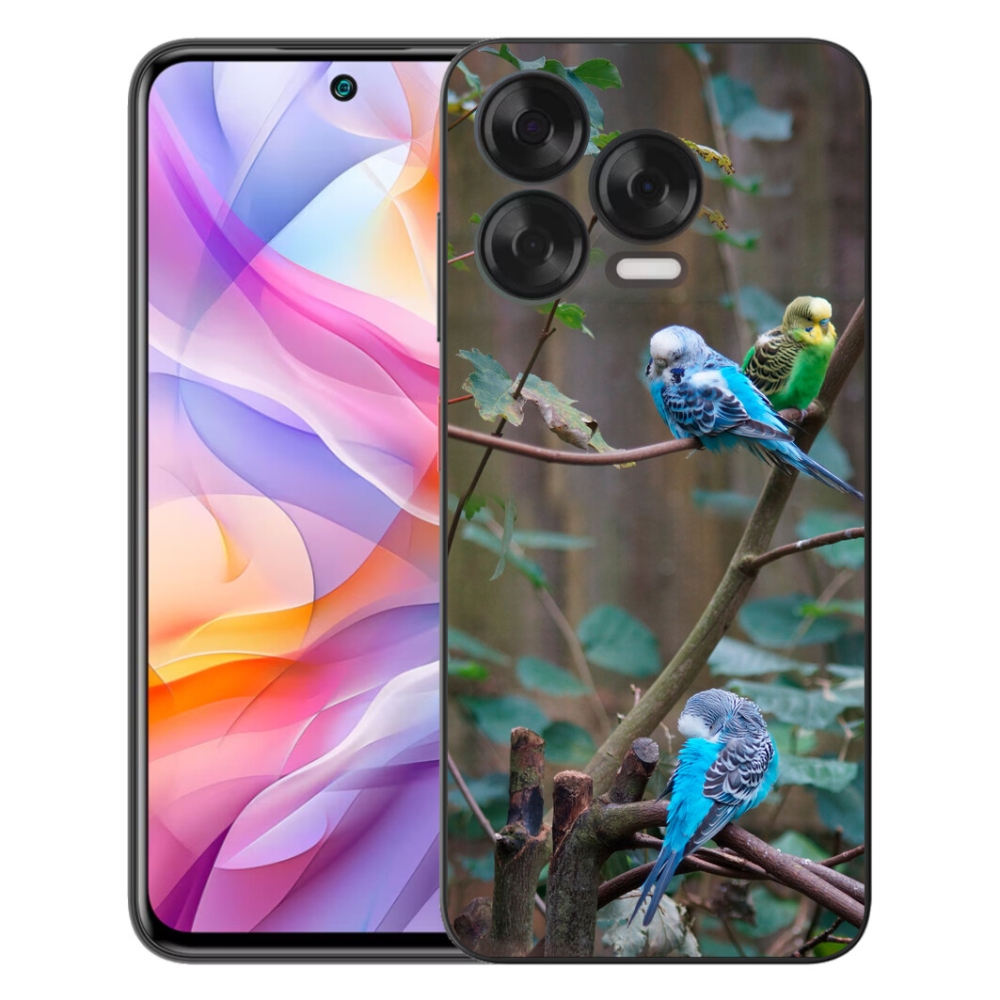 Gelový kryt mmCase na ZTE Blade V70 Vita - papoušci na větvi
