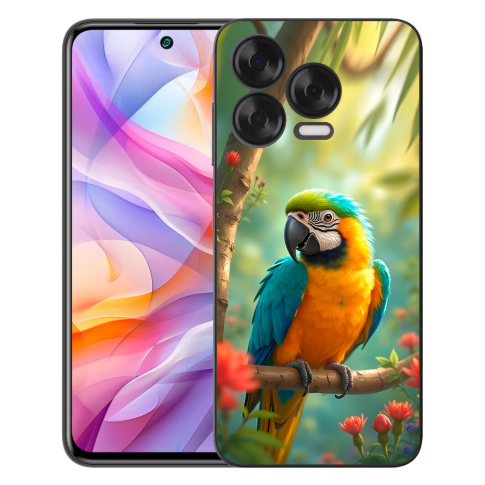 Gelový kryt mmCase na ZTE Blade V70 Vita - papoušek ara modrožlutá