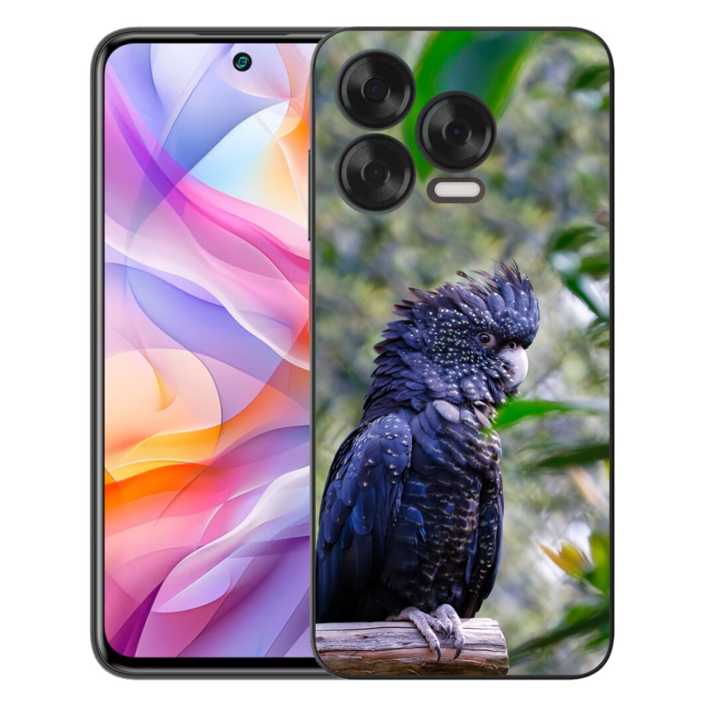 Gelový kryt mmCase na ZTE Blade V70 Vita - papoušek kakadu černý