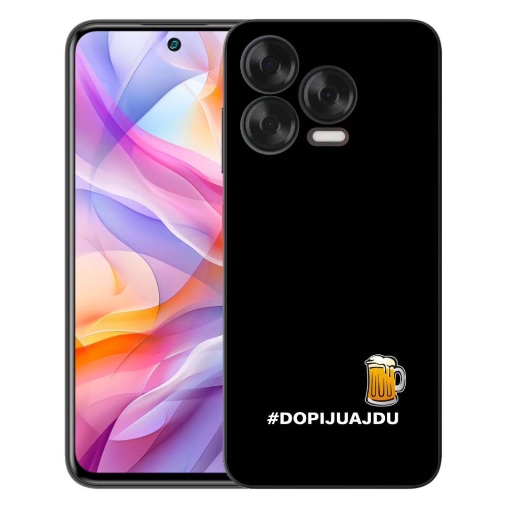 Gelový kryt mmCase na ZTE Blade V70 Vita - pivní motiv 1 černé pozadí