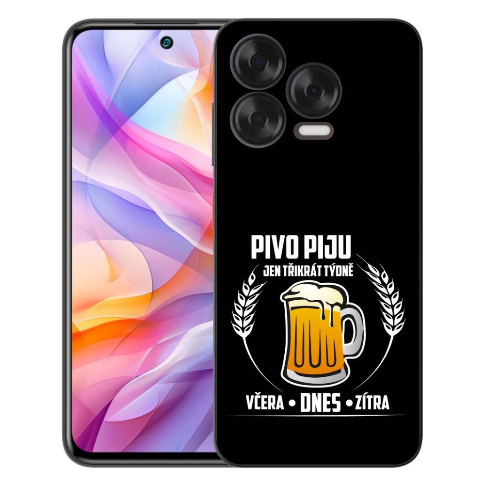 Gelový kryt mmCase na ZTE Blade V70 Vita - pivní motiv černé pozadí