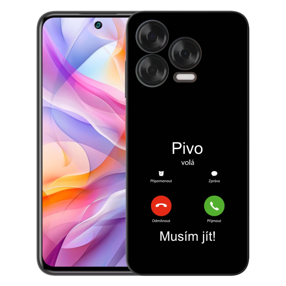 Gelový kryt mmCase na ZTE Blade V70 Vita - pivo volá černé pozadí