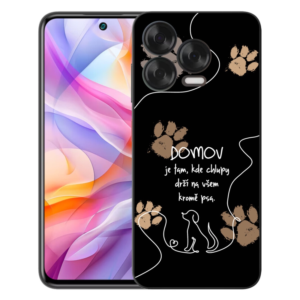 Gelový kryt mmCase na ZTE Blade V70 Vita - psí motiv černé pozadí